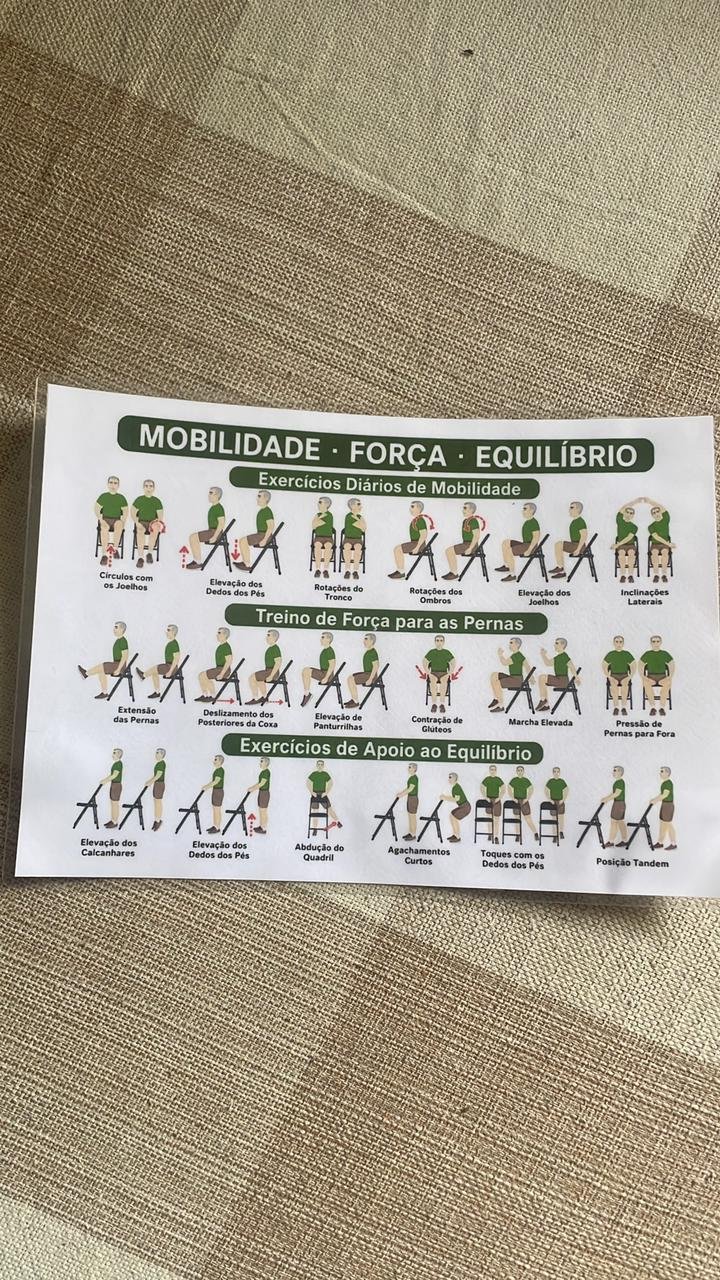 Planilha Mobilidade Força Equilíbrio impressa